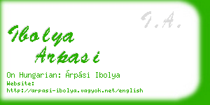 ibolya arpasi business card